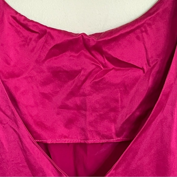 Vintage Mary Jo Bruno Pink 100%‎ Silk Knee Length Drape Dress Size 4 - Picture 9 of 13